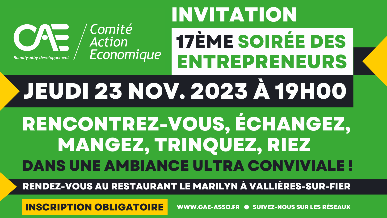 Invitation Soirée des Entrepreneurs